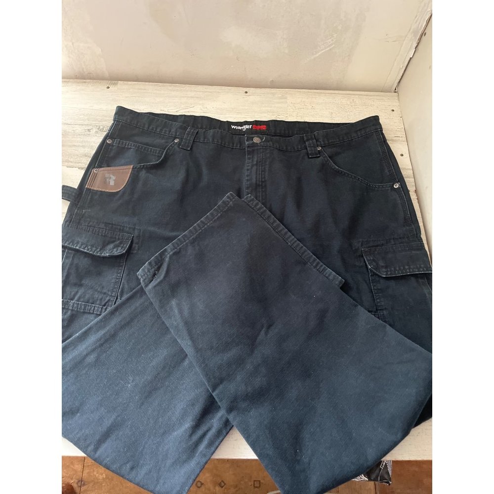 Wrangler Riggs Workwear black carpenter work pants size 44x32